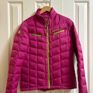 Marmot Women's Bright Pink Jacket with bright green accents Size Medium